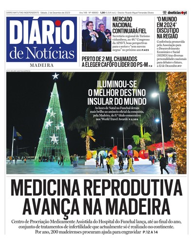 Edição do dia 2 Dezembro 2023 da pubicação Diário de Notícias