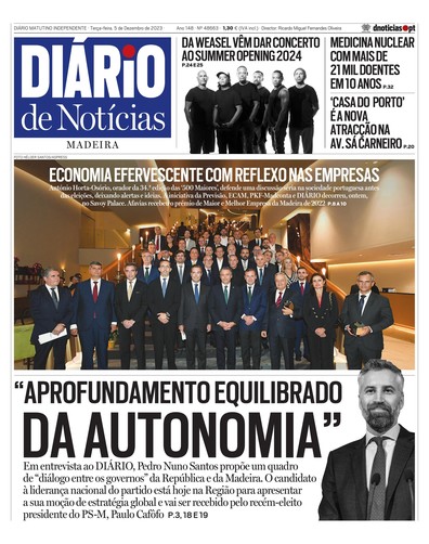 Edição do dia 5 Dezembro 2023 da pubicação Diário de Notícias