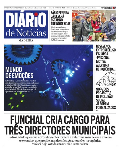 Edição do dia 7 Dezembro 2023 da pubicação Diário de Notícias