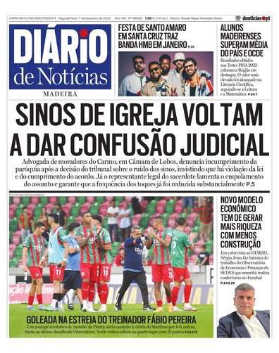 Edição do dia 11 Dezembro 2023 da pubicação Diário de Notícias