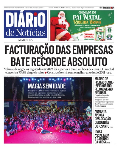 Edição do dia 16 Dezembro 2023 da pubicação Diário de Notícias