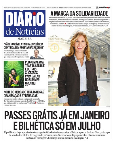 Edição do dia 20 Dezembro 2023 da pubicação Diário de Notícias