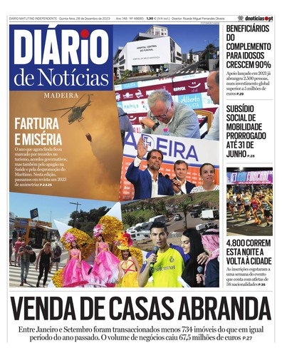 Edição do dia 28 Dezembro 2023 da pubicação Diário de Notícias