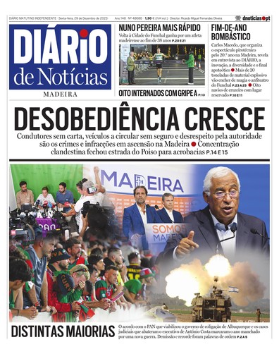 Edição do dia 29 Dezembro 2023 da pubicação Diário de Notícias