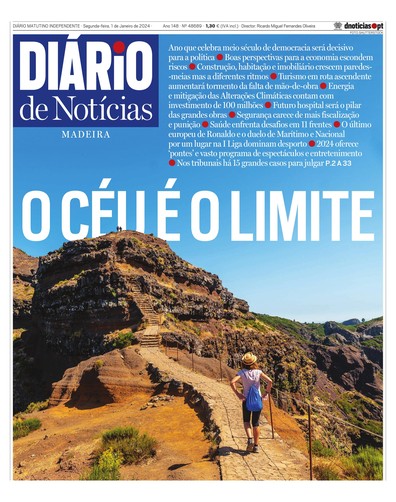 Edição do dia 1 Janeiro 2024 da pubicação Diário de Notícias
