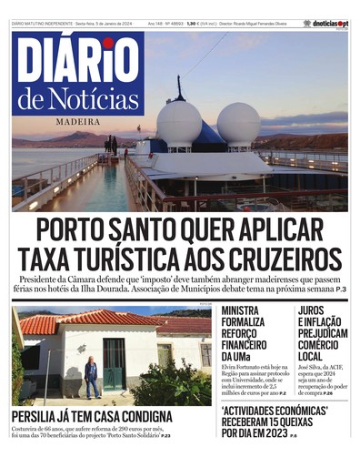 Edição do dia 5 Janeiro 2024 da pubicação Diário de Notícias