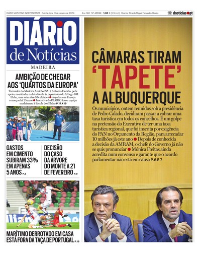 Edição do dia 11 Janeiro 2024 da pubicação Diário de Notícias