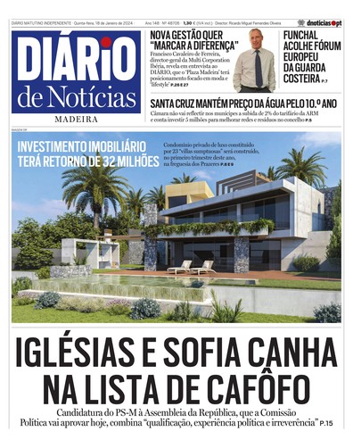 Edição do dia 18 Janeiro 2024 da pubicação Diário de Notícias