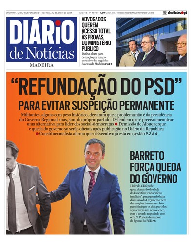 Edição do dia 30 Janeiro 2024 da pubicação Diário de Notícias