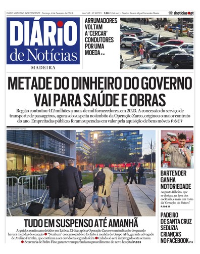 Edição do dia 4 Fevereiro 2024 da pubicação Diário de Notícias