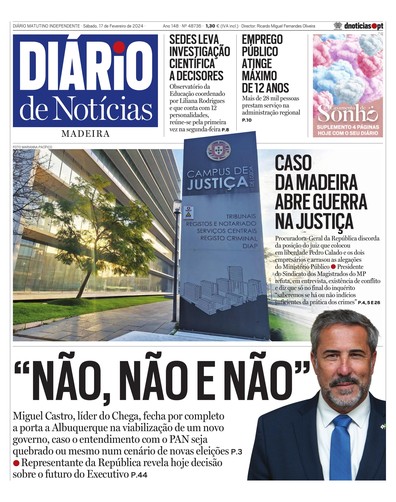 Edição do dia 17 Fevereiro 2024 da pubicação Diário de Notícias