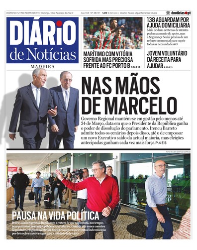 Edição do dia 18 Fevereiro 2024 da pubicação Diário de Notícias