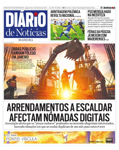Edição do dia 19 Fevereiro 2024 da pubicação Diário de Notícias