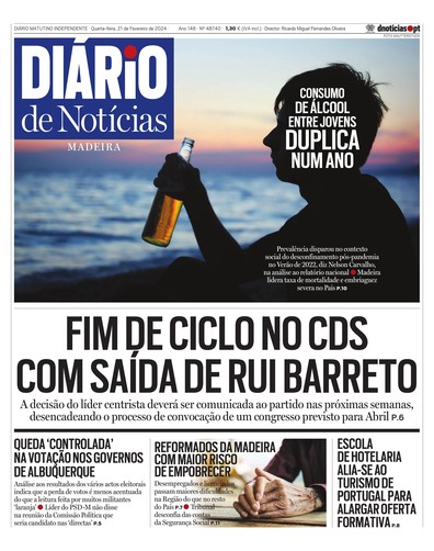 Edição do dia 21 Fevereiro 2024 da pubicação Diário de Notícias