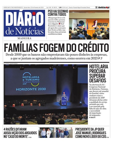Edição do dia 22 Fevereiro 2024 da pubicação Diário de Notícias