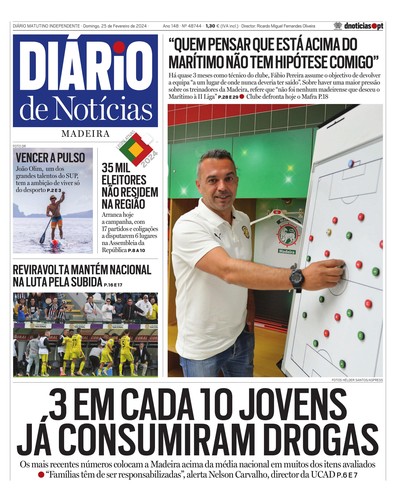 Edição do dia 25 Fevereiro 2024 da pubicação Diário de Notícias