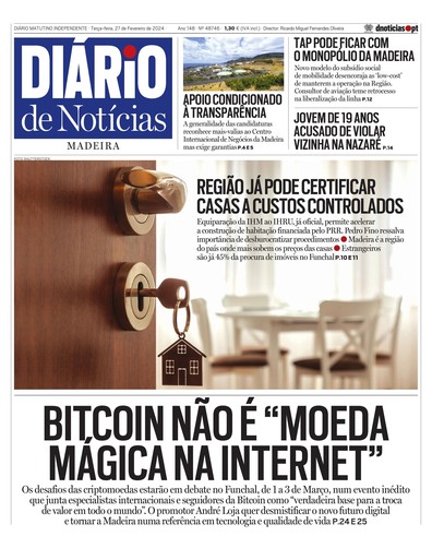 Edição do dia 27 Fevereiro 2024 da pubicação Diário de Notícias