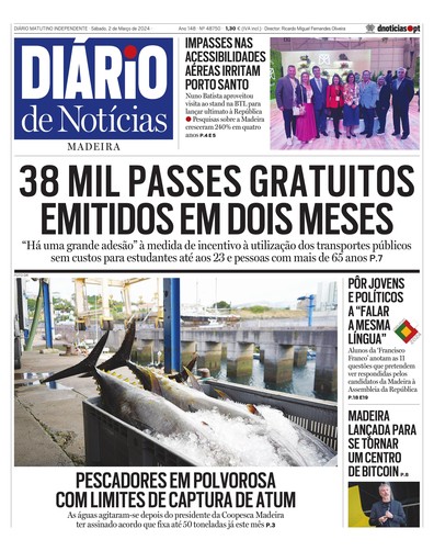 Edição do dia 2 Março 2024 da pubicação Diário de Notícias