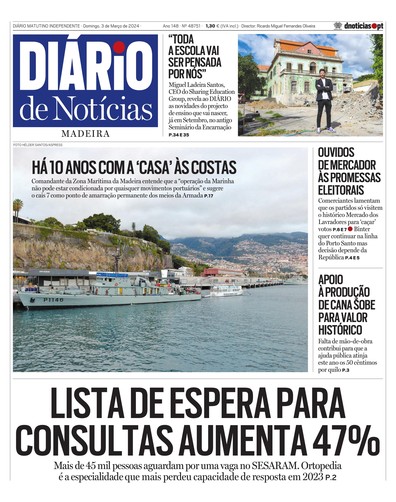 Edição do dia 3 Março 2024 da pubicação Diário de Notícias