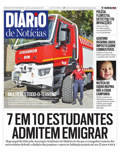 Edição do dia 8 Março 2024 da pubicação Diário de Notícias