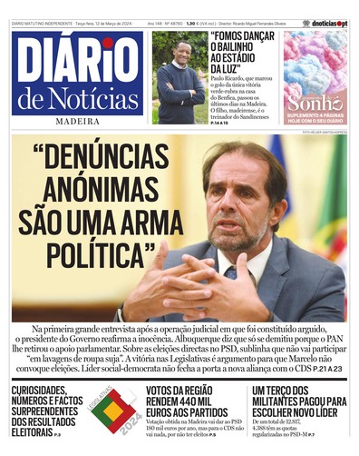 Edição do dia 12 Março 2024 da pubicação Diário de Notícias