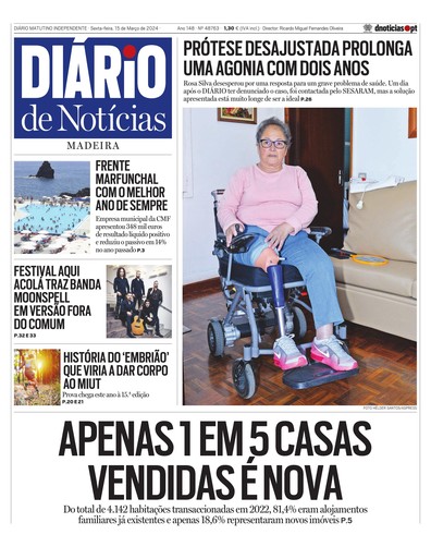 Edição do dia 15 Março 2024 da pubicação Diário de Notícias