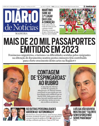 Edição do dia 17 Março 2024 da pubicação Diário de Notícias