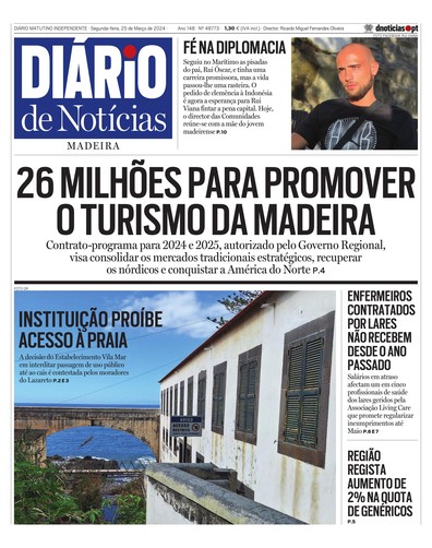 Edição do dia 25 Março 2024 da pubicação Diário de Notícias