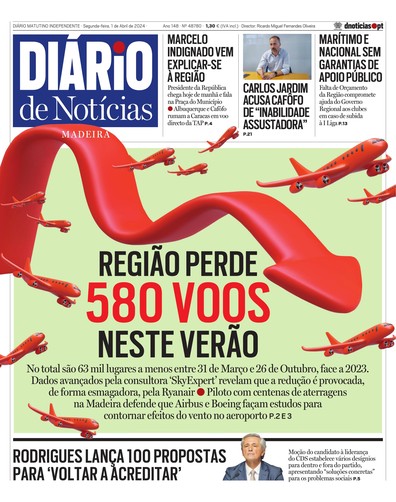 Edição do dia 1 Abril 2024 da pubicação Diário de Notícias
