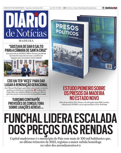 Edição do dia 2 Abril 2024 da pubicação Diário de Notícias