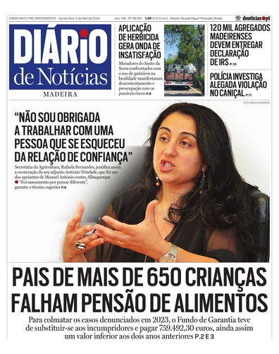 Edição do dia 4 Abril 2024 da pubicação Diário de Notícias