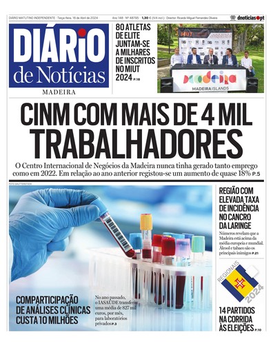 Edição do dia 16 Abril 2024 da pubicação Diário de Notícias