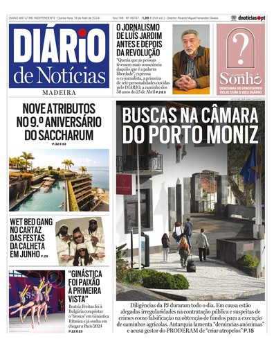 Edição do dia 18 Abril 2024 da pubicação Diário de Notícias