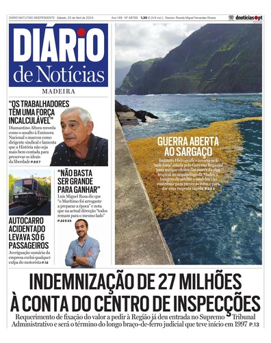 Edição do dia 20 Abril 2024 da pubicação Diário de Notícias