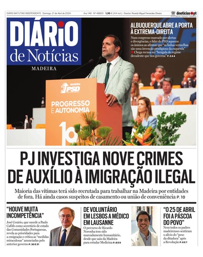 Edição do dia 21 Abril 2024 da pubicação Diário de Notícias
