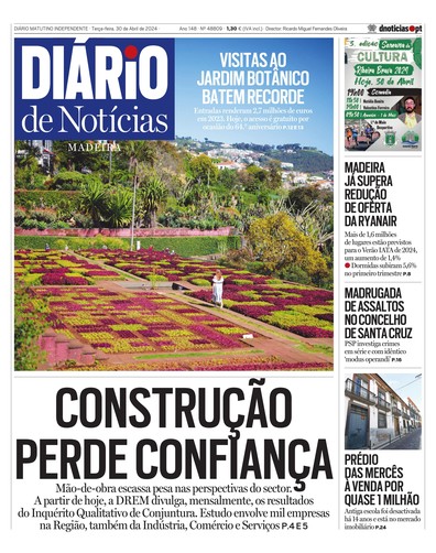 Edição do dia 30 Abril 2024 da pubicação Diário de Notícias
