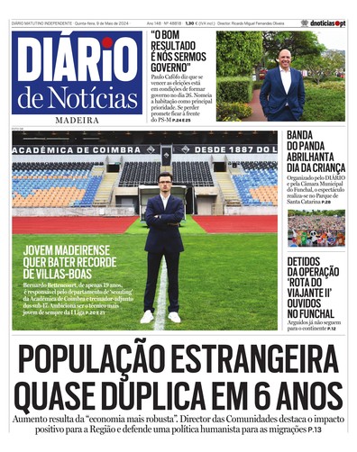Edição do dia 9 Maio 2024 da pubicação Diário de Notícias