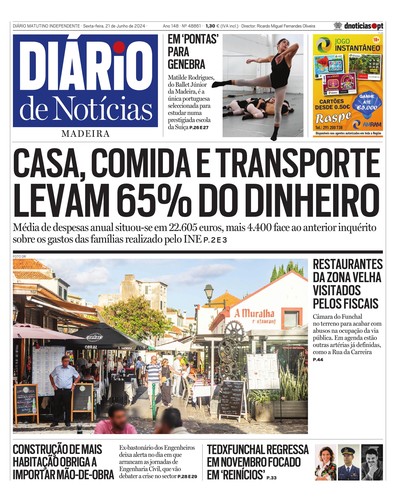 Edição do dia 21 Junho 2024 da pubicação Diário de Notícias