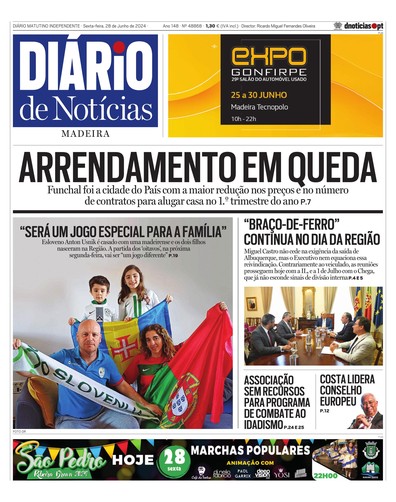Edição do dia 28 Junho 2024 da pubicação Diário de Notícias