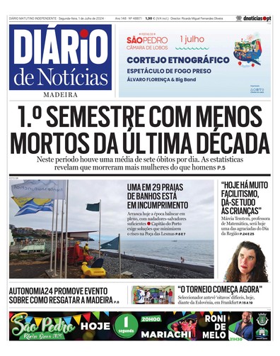 Edição do dia 1 Julho 2024 da pubicação Diário de Notícias
