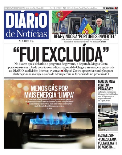 Edição do dia 4 Julho 2024 da pubicação Diário de Notícias