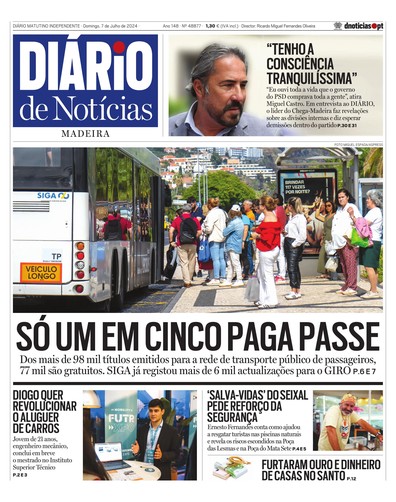 Edição do dia 7 Julho 2024 da pubicação Diário de Notícias