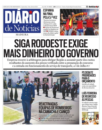 Edição do dia 10 Julho 2024 da pubicação Diário de Notícias
