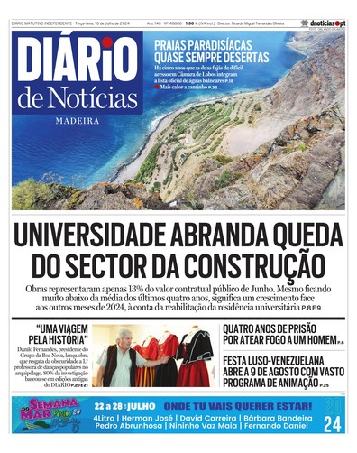 Edição do dia 16 Julho 2024 da pubicação Diário de Notícias