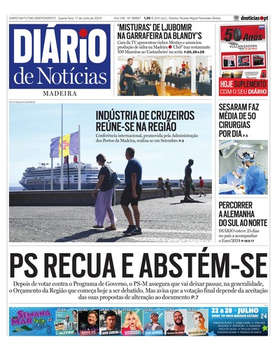 Edição do dia 17 Julho 2024 da pubicação Diário de Notícias