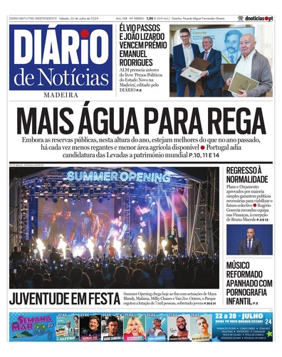 Edição do dia 20 Julho 2024 da pubicação Diário de Notícias