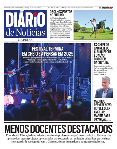 Edição do dia 21 Julho 2024 da pubicação Diário de Notícias