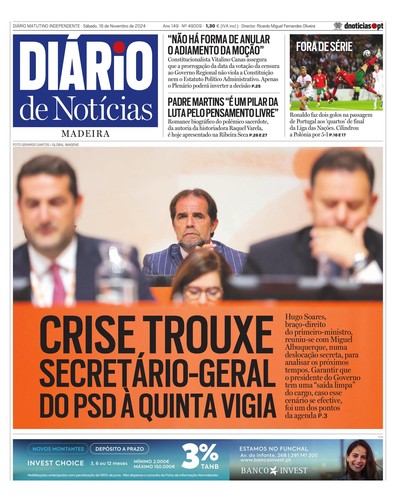 Edição do dia 16 Novembro 2024 da pubicação Diário de Notícias