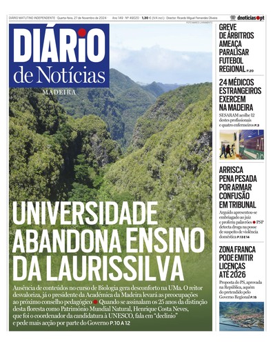 Edição do dia 27 Novembro 2024 da pubicação Diário de Notícias