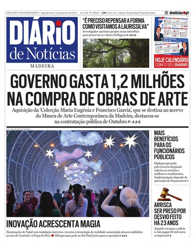 Edição do dia 2 Dezembro 2024 da pubicação Diário de Notícias